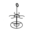 Vollrath WR-1027-06 Circular Wire Stemware Flight Caddy - Holds 3 Glasses, Black thumbnail 4