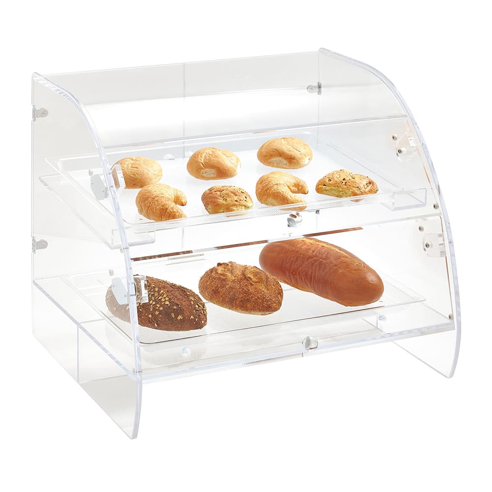 Vollrath XLBC2FR-1826-13 2 Tier Dual-Service Pastry Display Case - Acrylic, Clear