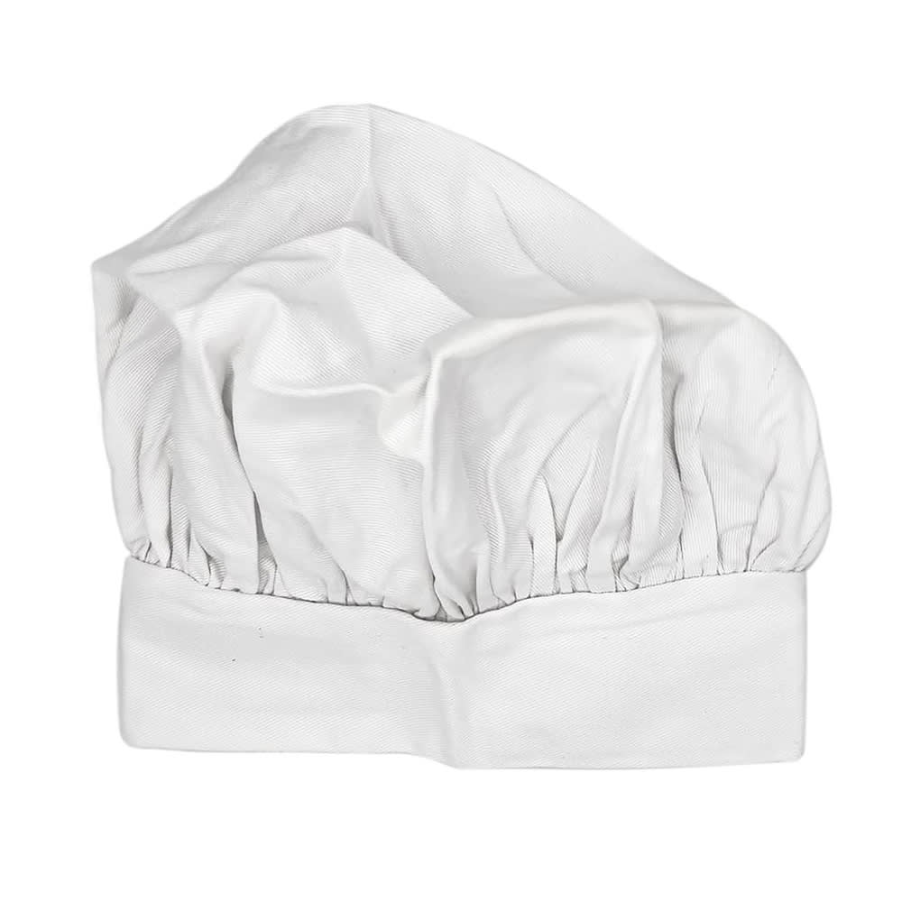 Intedge Chef Hat w/ Poly Cotton Blend, One Size, White (346H W)