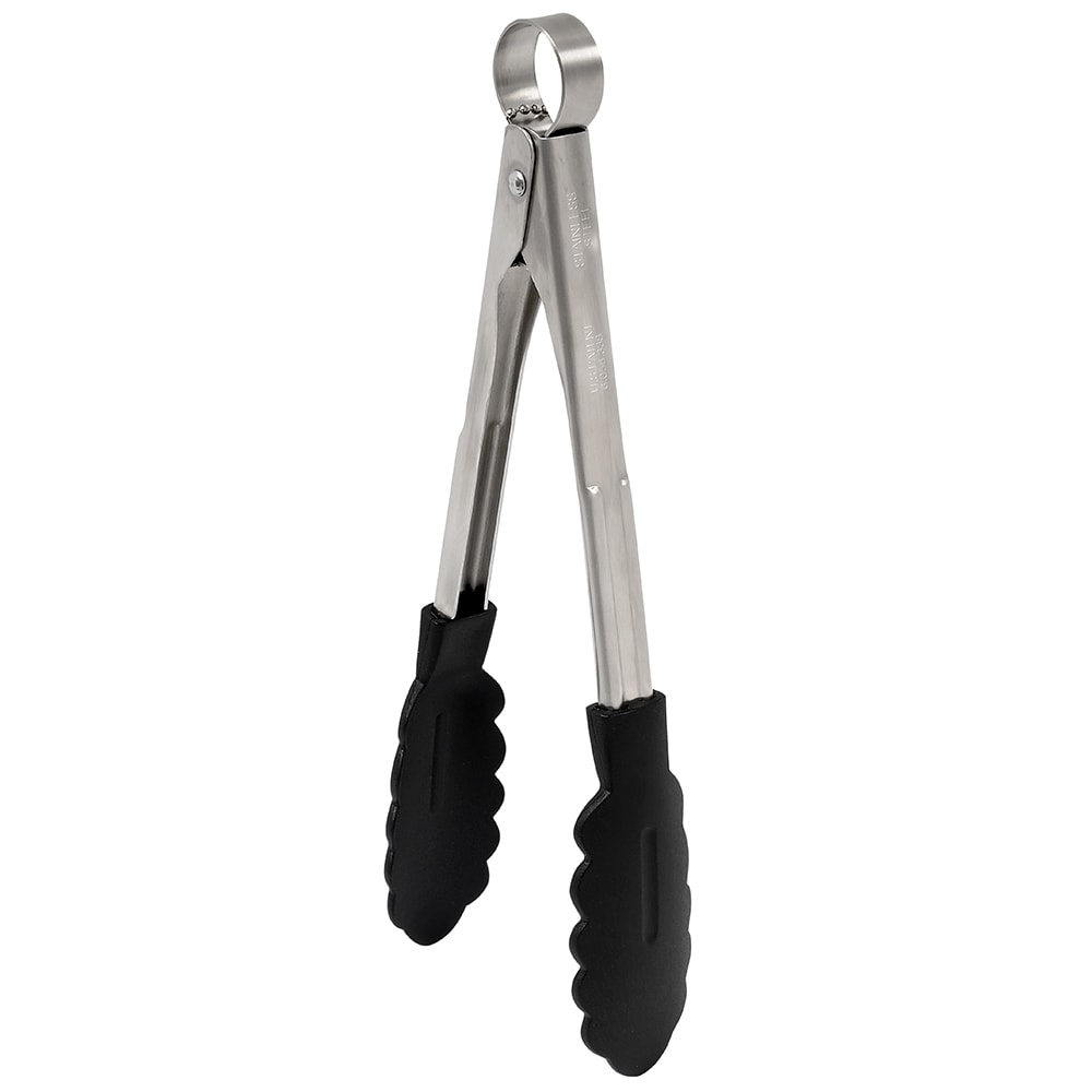 Cuisipro 9 1/2" Non-Stick Locking Tongs, Stainless Steel (57-587)