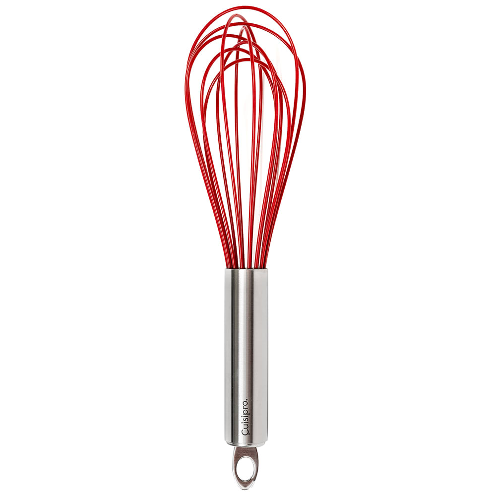 Cuisipro 10" Balloon Whisk w/ 8 Silicone Wrapped Wires, Red (74695005)