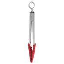 Cuisipro 9 1/2" Non-Stick Silicone Locking Tongs, Red (74-708605) thumbnail 4