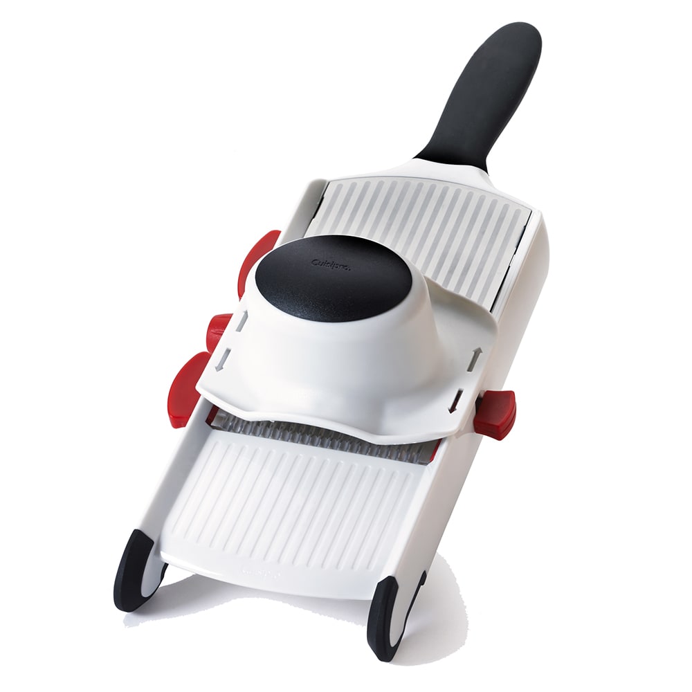 Cuisipro Handheld Mandoline w/ (3) Interchangeable Blades - Adjustable Thickness, White (74-7199)