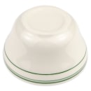 Homer Laughlin HL1011 7 1/4 oz Round Bouillon Bowl - China, Ivory w/ Green Band thumbnail 4