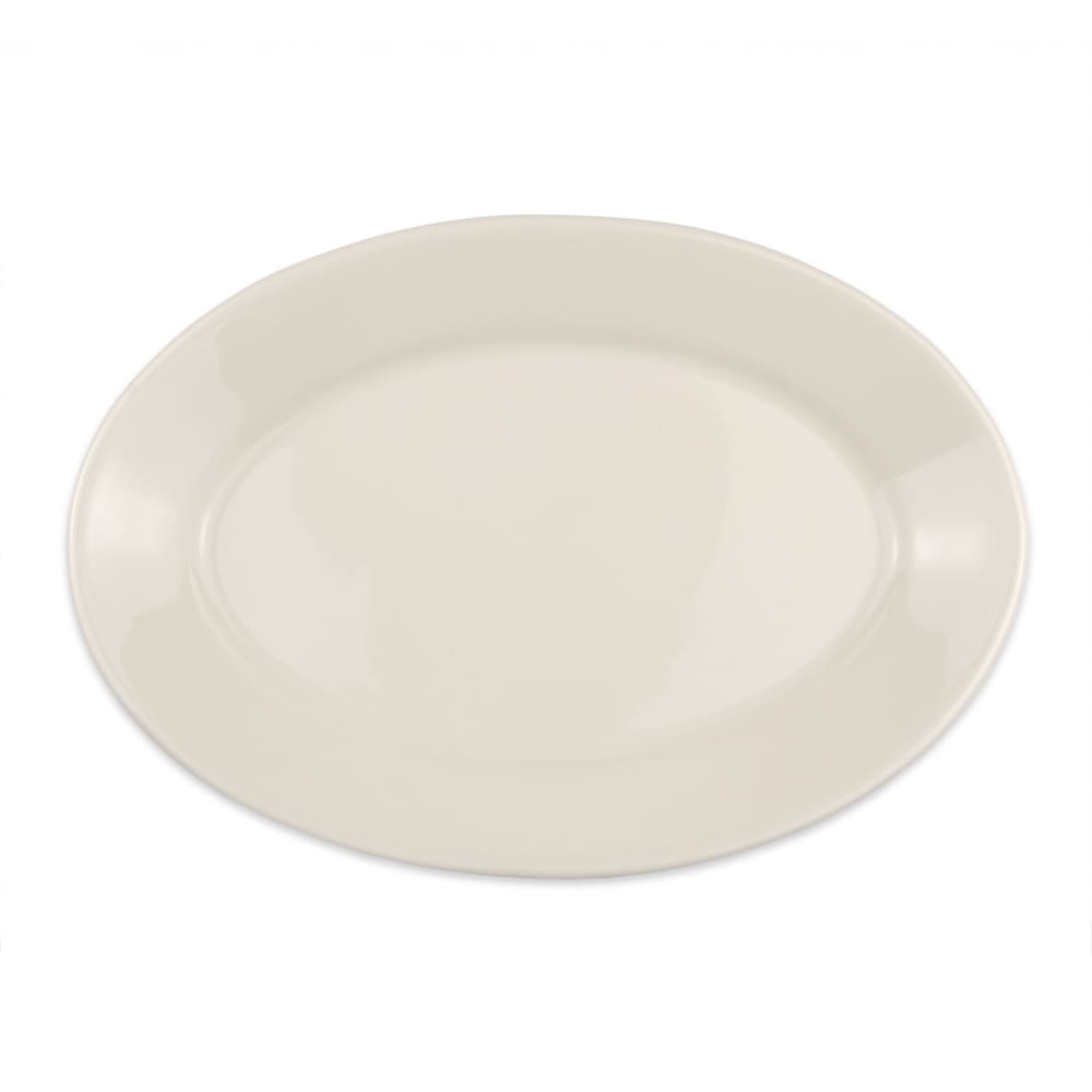 Homer Laughlin HL15400 10 1/2" x 7 1/4" Oval Platter - China, Ivory