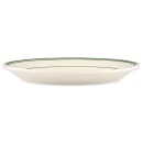 Homer Laughlin HL1541 10 1/2" x 7 1/4" Oval Platter - China, Ivory w/ Green Band thumbnail 2