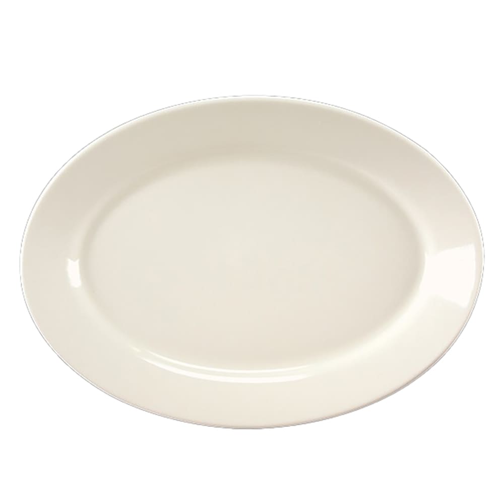 Homer Laughlin HL15600 12 1/2" x 8 3/4" Oval Platter - China, Ivory