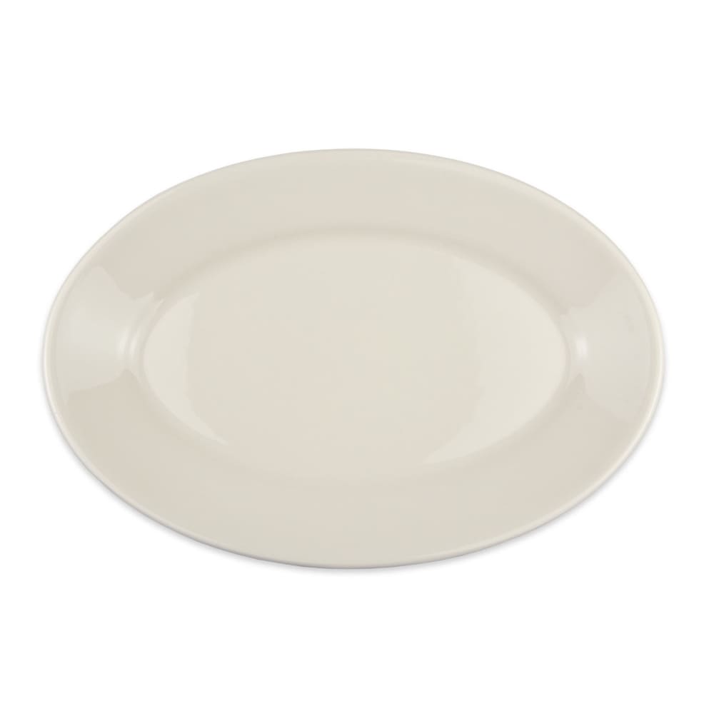 Homer Laughlin HL15700 13 3/8" x 9 1/4" Oval Platter - China, Ivory
