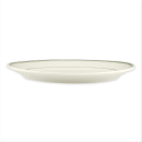 Homer Laughlin HL1571 13 3/8" x 9 1/4" Oval Platter - China, Ivory w/ Green Band thumbnail 2