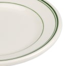 Homer Laughlin HL2031 7 1/8" Round Plate - China, Ivory w/ Green Band thumbnail 4