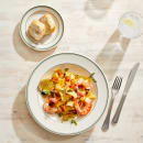 Homer Laughlin HL2031 7 1/8" Round Plate - China, Ivory w/ Green Band thumbnail 6