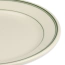 Homer Laughlin 2051 9" Round Plate - China, Ivory w/ Green Band thumbnail 4