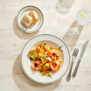 Homer Laughlin HL2081 11 1/8" Round Plate - China, Ivory w/ Green Band thumbnail 6