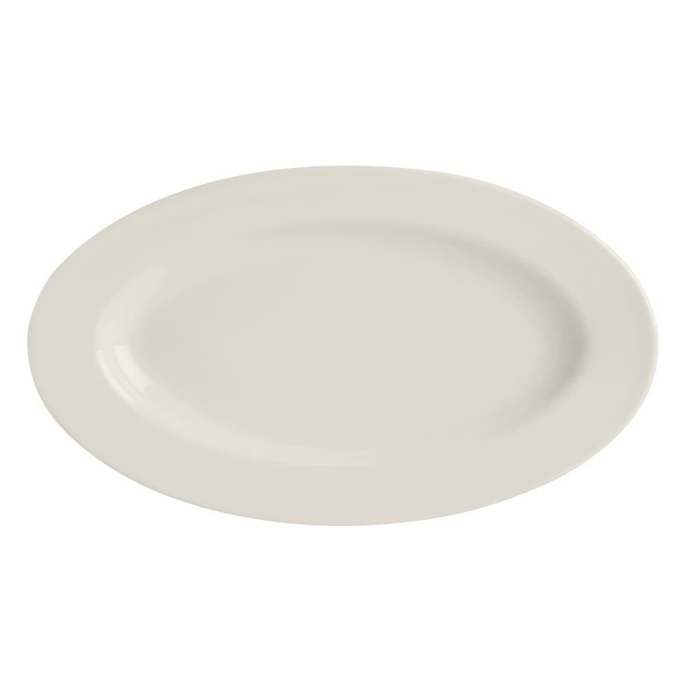 Homer Laughlin HL21800 15" x 10 1/4" Oval Unique Mediterranean Platter - China, Ivory