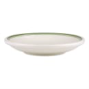Homer Laughlin HL2821 6" Round Boston Saucer - China, Ivory w/ Green Band thumbnail 2