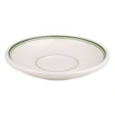 Homer Laughlin HL2821 6" Round Boston Saucer - China, Ivory w/ Green Band thumbnail 3
