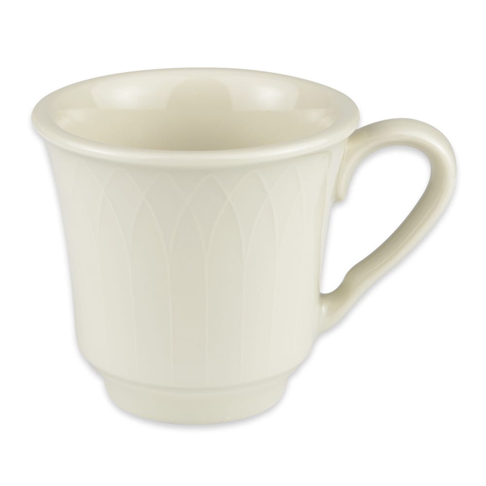 Homer Laughlin HL3317000 7 1/2 oz Gothic Blanc Cup - China, Ivory