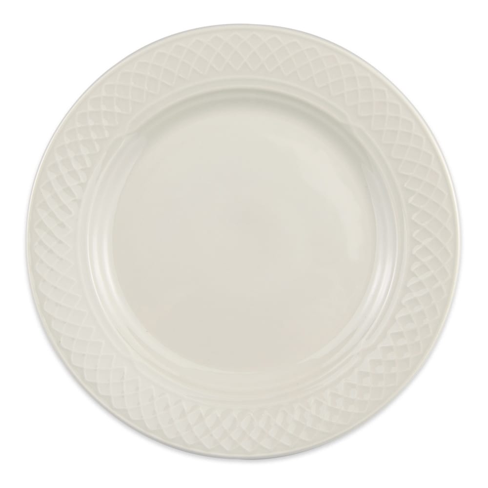 Homer Laughlin HL3367000 8 1/8" Round Gothic Blanc Plate - China, Ivory