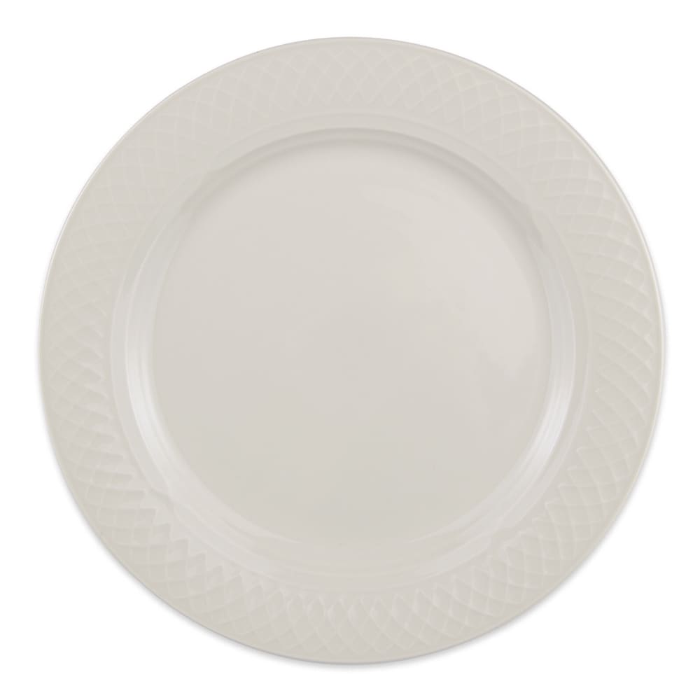 Homer Laughlin HL3377000 9" Round Gothic Blanc Plate - China, Ivory
