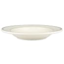 Homer Laughlin HL3801 20 oz Round Pasta Bowl - China, Ivory w/ Green Band thumbnail 2