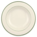 Homer Laughlin HL3801 20 oz Round Pasta Bowl - China, Ivory w/ Green Band thumbnail 3