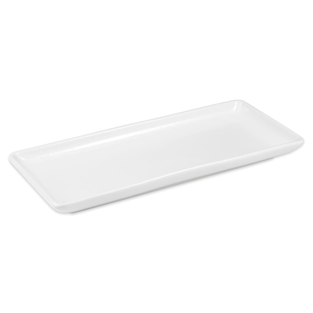 Homer Laughlin HL6896000 Rectangular Pristine Appetizer Plate - 11 5/8" x 4 7/8", China, Ameriwhite