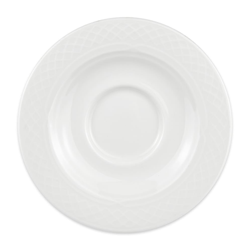 Homer Laughlin HL8846900 5 5/8" Round Kensington Saucer - China, Ameriwhite