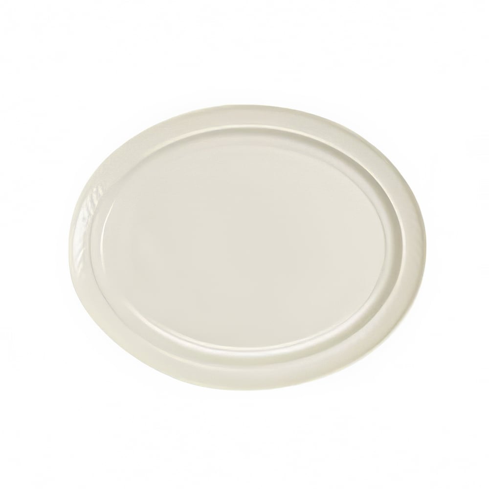 Homer Laughlin HL3527000 11 3/8" x 8 1/2" Oval Gothic Platter - China, Ivory