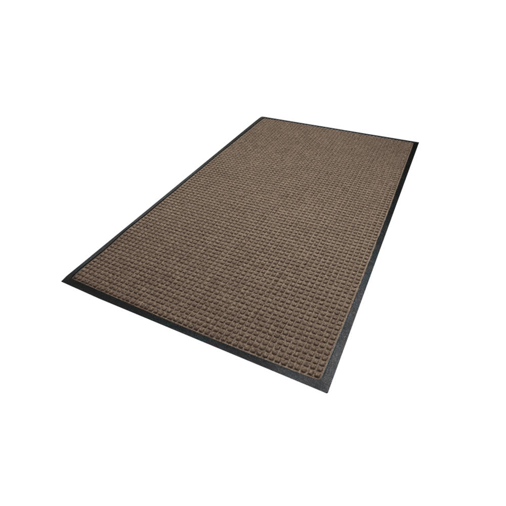 M+A Matting Waterhog Squares Classic Entrance Mat w/ Smooth Backing, 3' x 4', Dark Brown (2005234170)