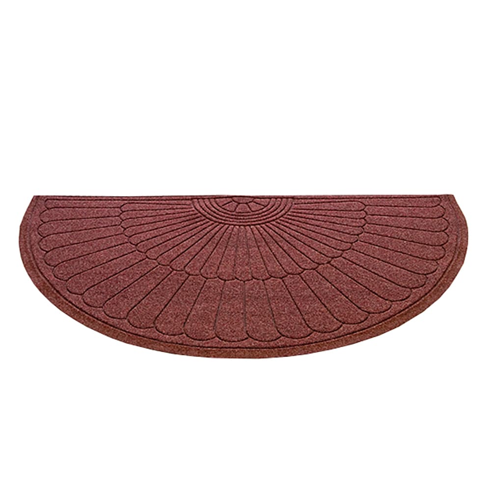 M+A Matting Waterhog Max Grand Entrance Mat w/ Smooth Backing, Half Oval, 3' x 1 4/5', Maroon (224674318170)