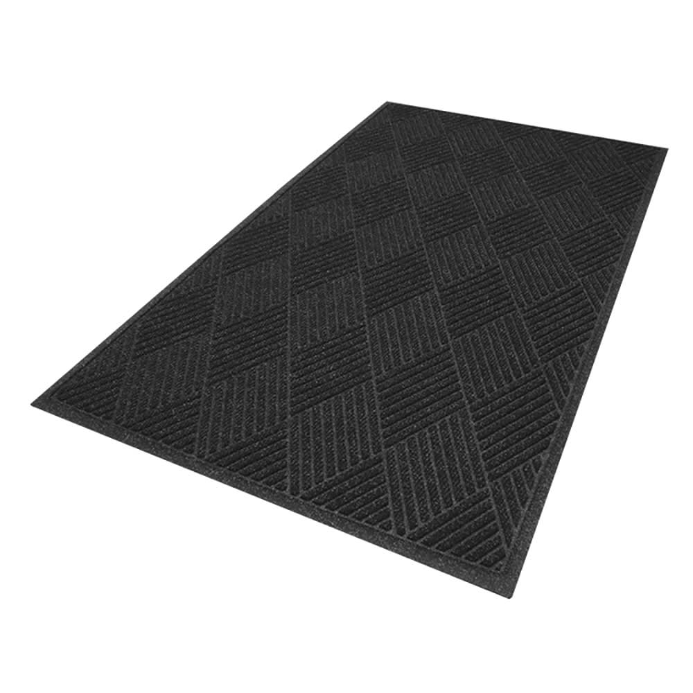 M+A Matting Waterhog Max Diamond Entrance Mat w/ Smooth Backing, 3' x 4', Black Smoke (22957034170)