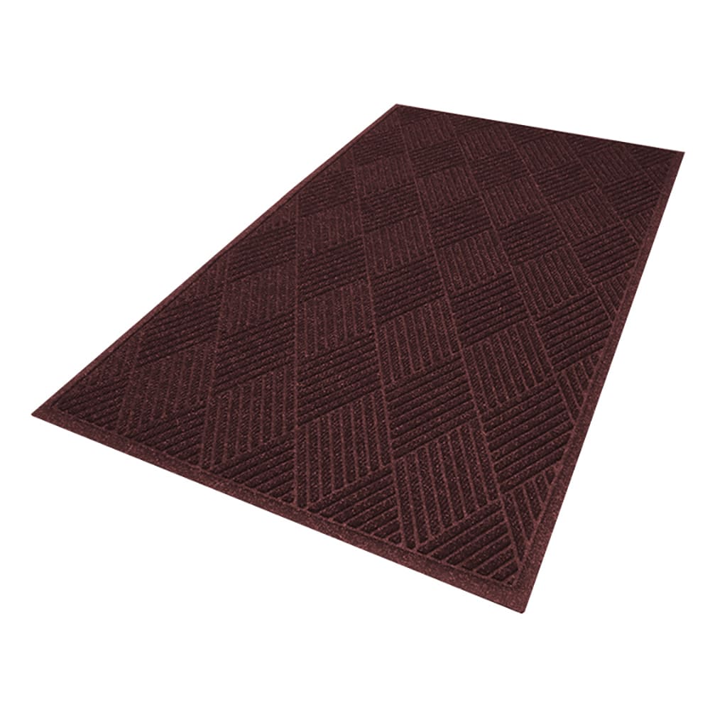 M+A Matting Waterhog Max Diamond Entrance Mat w/ Smooth Backing, 6' x 8 2/5', Maroon (22957468170)