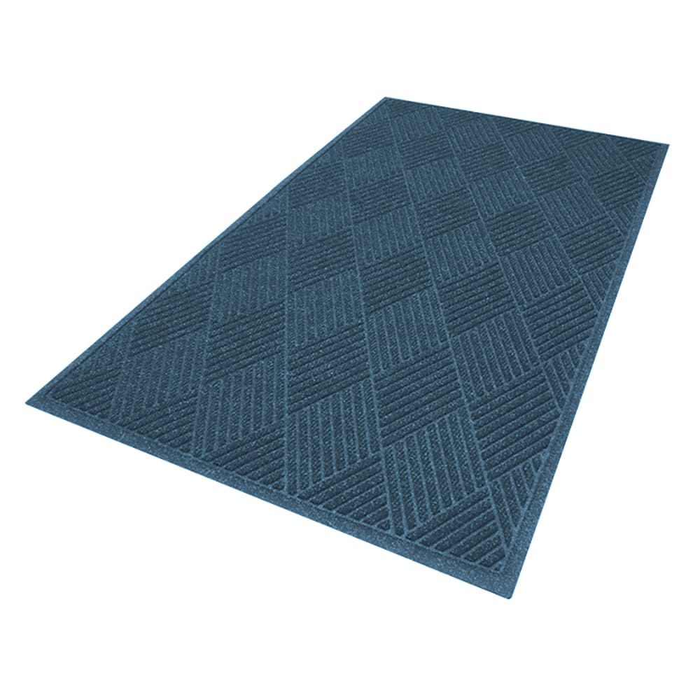 M+A Matting Waterhog Max Diamond Fashion Entrance Mat w/ Smooth Backing, 6' x 12 1/5', Indigo (229771612170)