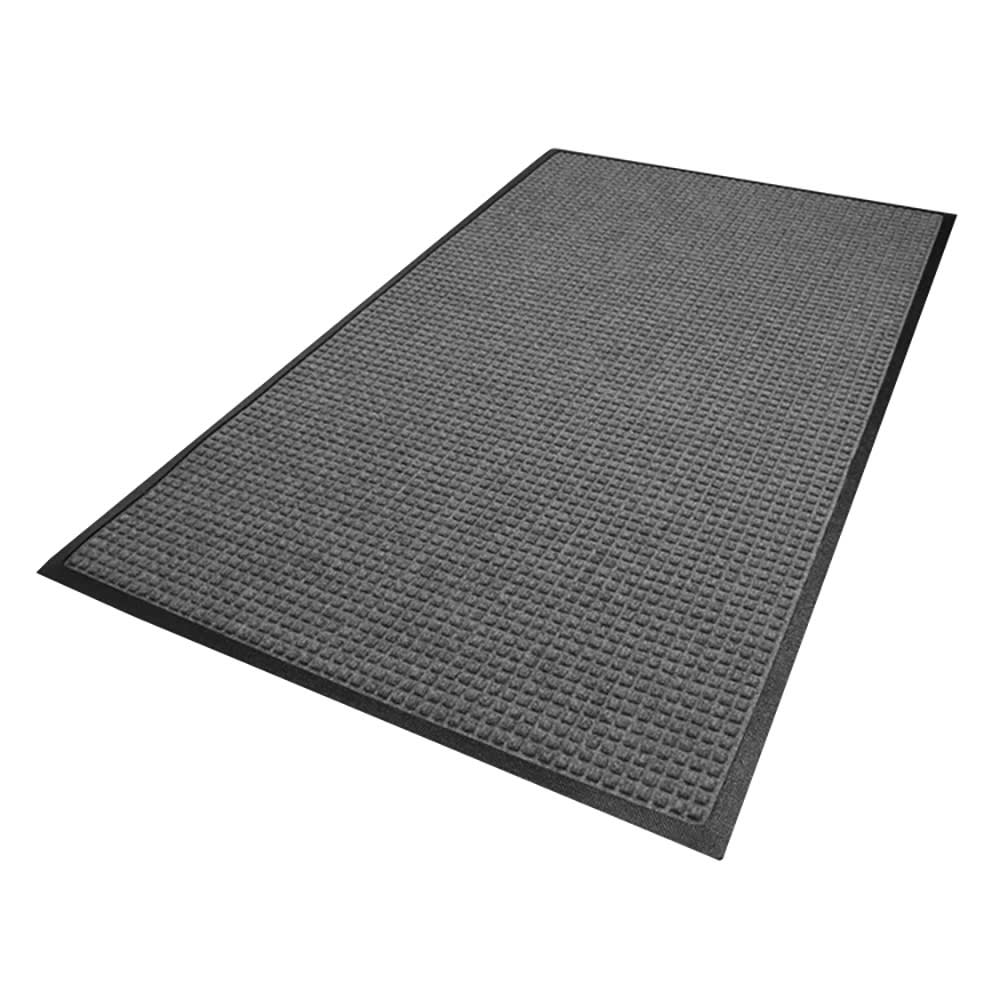 M+A Matting Waterhog Squares Fashion Entrance Mat w/ Smooth Backing, 3' x 8', Charcoal (2805438170)