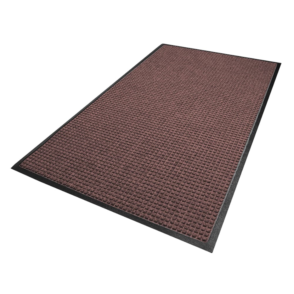 M+A Matting Waterhog Squares Fashion Entrance Mat w/ Smooth Backing, 4' x 6', Bordeaux (2806046170)
