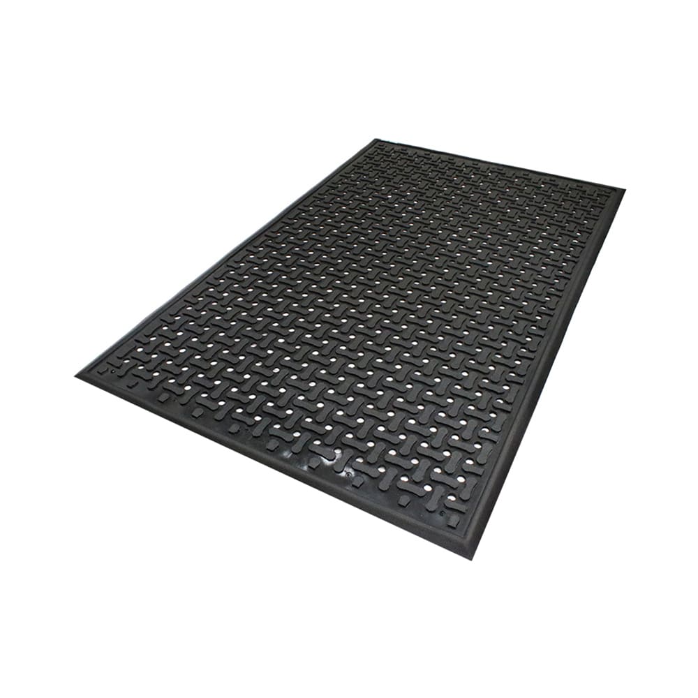 M+A Matting Comfort Flow Anti-Fatigue Mat w/ Drainage Holes, 2' x 3', Black (420123900)