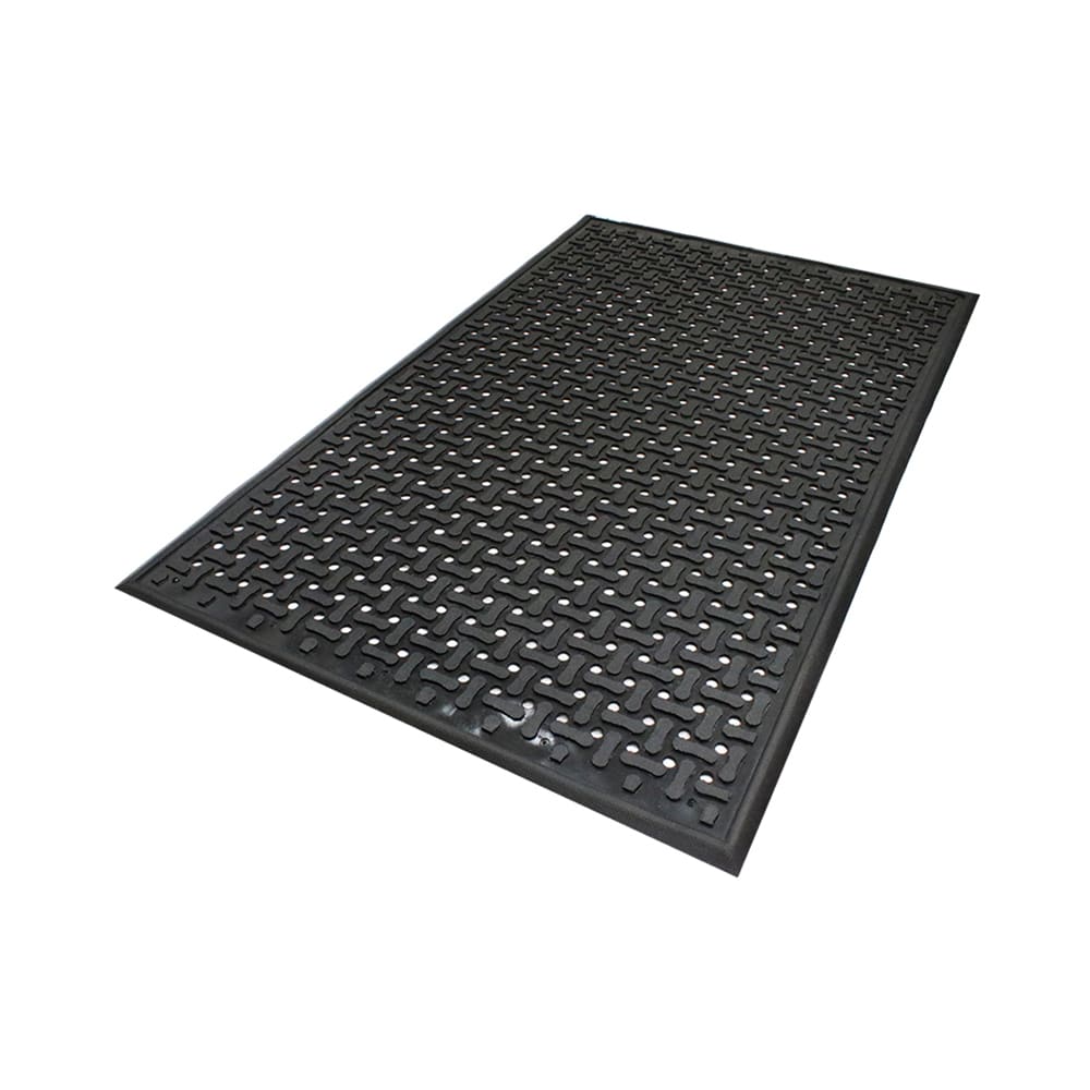 M+A Matting Comfort Flow Anti-Fatigue Mat w/ Drainage Holes, 3' x 5', Black (420135900)