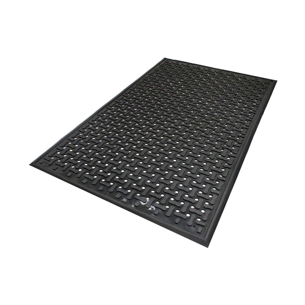 M+A Matting Comfort Flow Anti-Fatigue Mat w/ Drainage Holes, 4' x 6', Black (420146900)