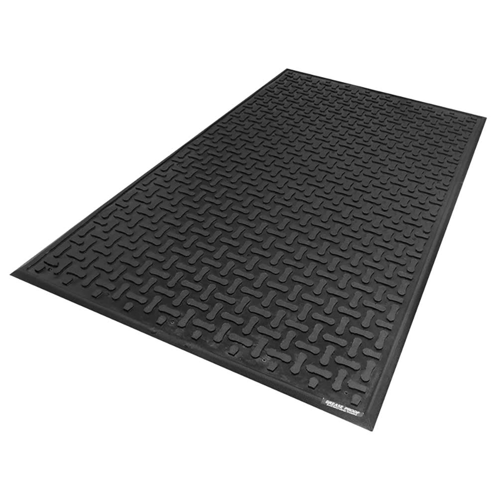 M+A Matting Comfort Flow Anti-Fatigue Mat, 3' x 5', Slip-Resistant, Black (430135900)