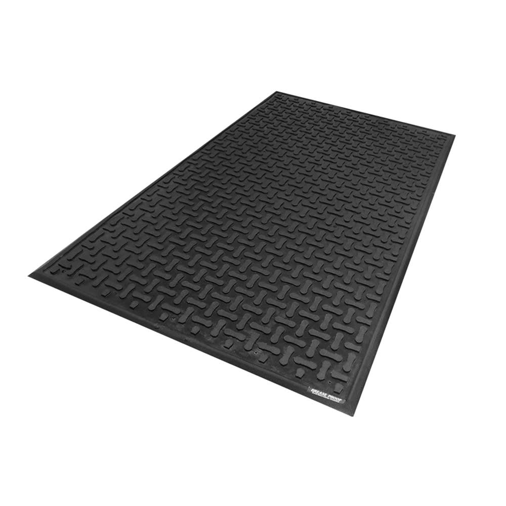 M+A Matting Comfort Flow Anti-Fatigue Mat, 4' x 6', Slip-Resistant, Black (430146900)