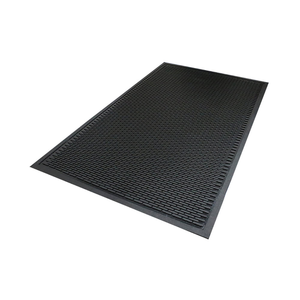 M+A Matting SuperScrape Drainable Slip Resistant Mat, 4' x 6', Black (555046100)