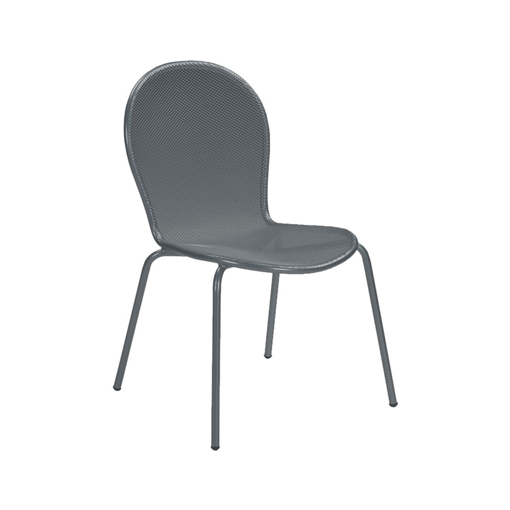 emu Ronda Indoor/Outdoor Stackable Side Chair - Steel, Gray (111)