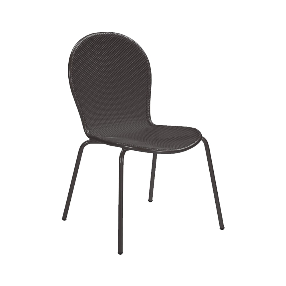 emu Ronda Indoor/Outdoor Stackable Side Chair - Steel, Black (111)