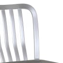 emu Bar Stool w/ Vertical Back & Metal Seat, Brushed Aluminum (AB1205) thumbnail 2