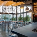 emu Bar Stool w/ Vertical Back & Metal Seat, Brushed Aluminum (AB1205) thumbnail 3