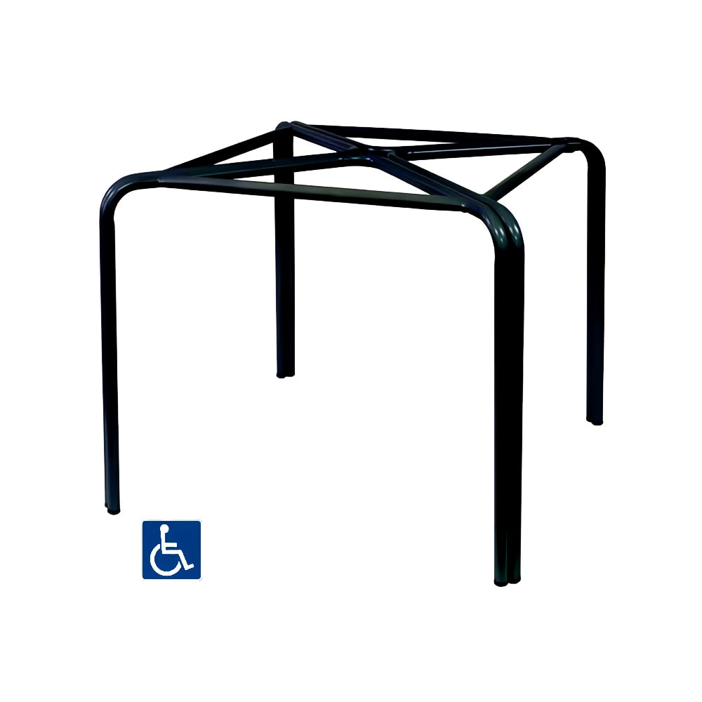 emu 36" Square Zeus ADA Table Base - Cast Aluminum, Antique Black (1341)