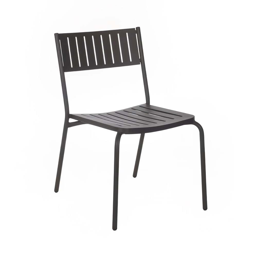 emu Bridge Indoor/Outdoor Stackable Side Chair - Steel, Black (146)