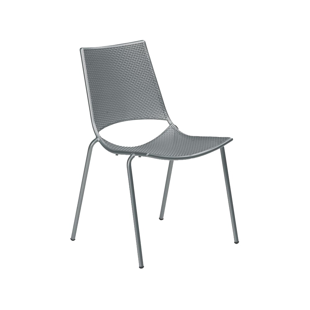 emu Topper Indoor/Outdoor Stackable Side Chair - Steel, Gray (150)