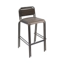 emu Stacking Bar Stool w/ Steel Slat Back & Steel Seat, Bronze (164) thumbnail 3