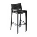 emu Stacking Bar Stool w/ Steel Slat Back & Steel Seat, Iron (264) thumbnail 3